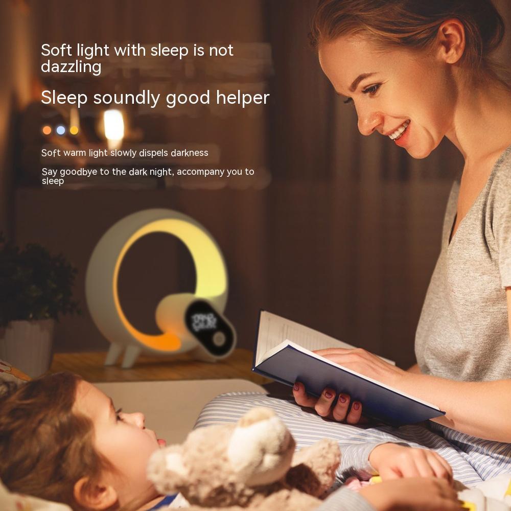 Creative Q Light Sunrise Alarm Clock - Bluetooth Speaker with Atmosphere Light