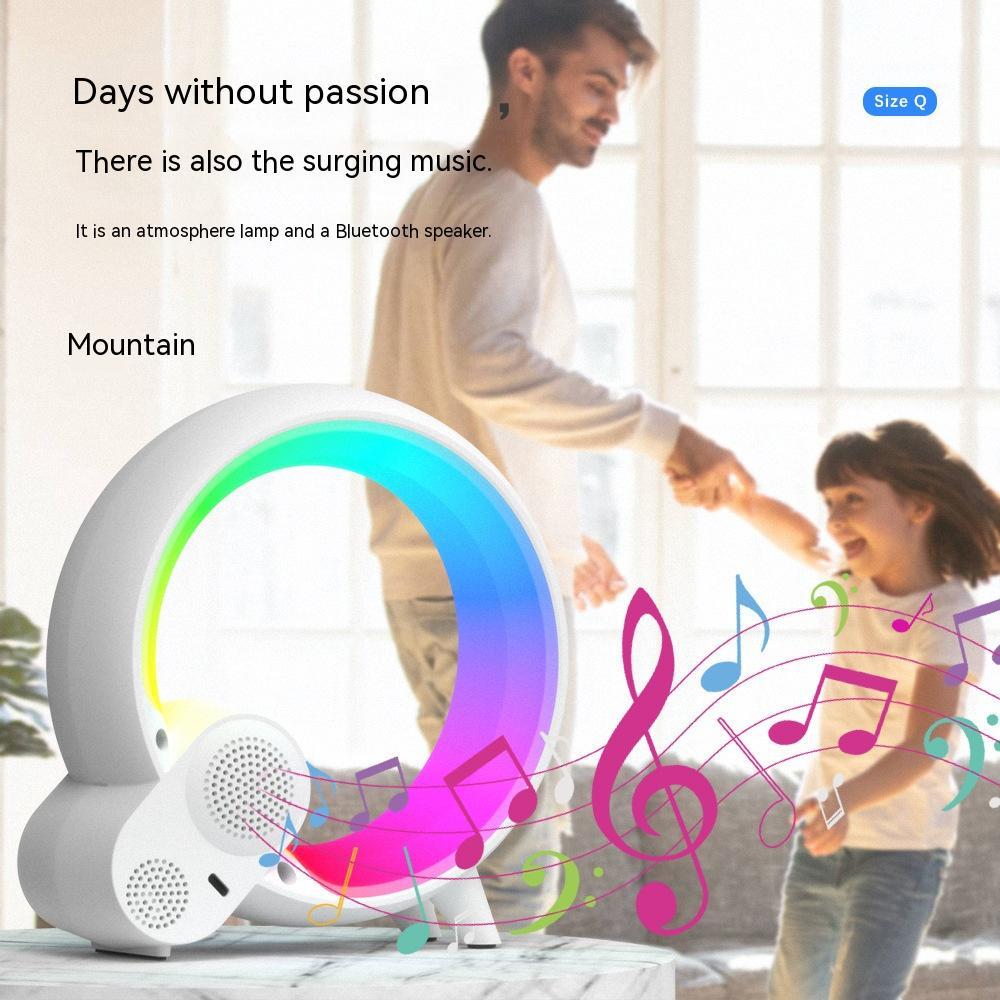 Creative Q Light Sunrise Alarm Clock - Bluetooth Speaker with Atmosphere Light