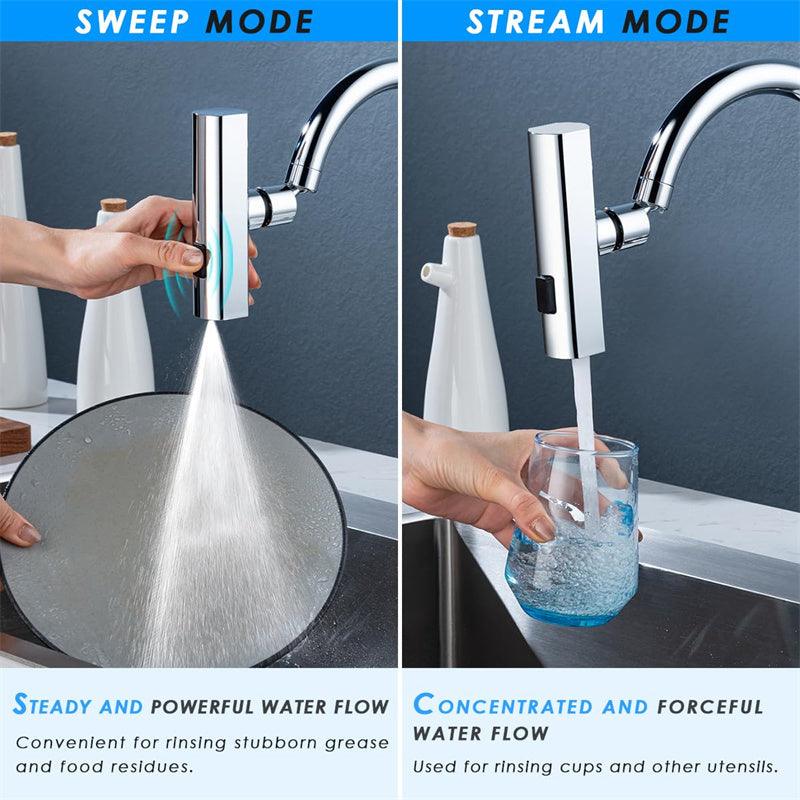 360° Rotating Multifunctional Kitchen Faucet Waterfall Nozzle